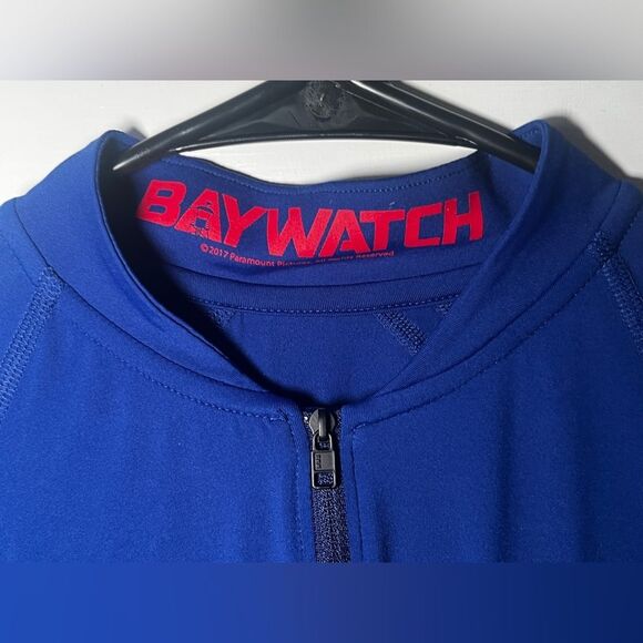 Under Armour Baywatch 1/2 Zip Rashguard Size L Blue - Picture 4 of 7